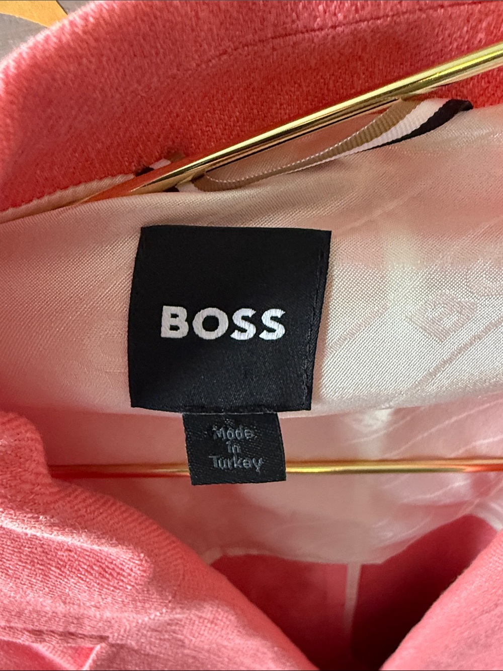 BOSS Coral Pink Single-Button Women's Blazer - Picture 2 of 7